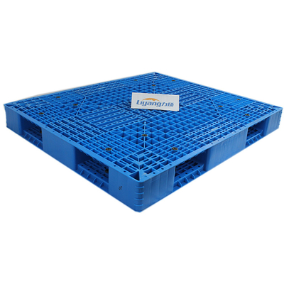 Les 4 palettes en plastique bleues de poids léger de HDPE de palette d'entrée de manière choisissent fait face