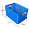 Capacité de charge empilable pliable bleue de la boîte 50KG de caisse en plastique