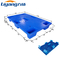 Visage simple à quatre voies d'EPAL d'euro de palette palettes en plastique bleues de HDPE