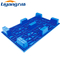 Visage simple à quatre voies d'EPAL d'euro de palette palettes en plastique bleues de HDPE