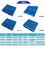Palettes en plastique de Rackable de HDPE de palettes à quatre voies 1200mm×1000mm×150mm