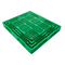 4 palettes empilables vertes de HDPE d'étirage d'entrepôt d'euro palettes en plastique de manière
