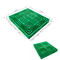 4 palettes empilables vertes de HDPE d'étirage d'entrepôt d'euro palettes en plastique de manière
