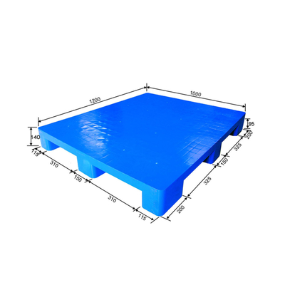 palette supérieure solide bleue de expédition en plastique de Rackable de palettes de 1200*1000*150mm