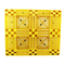 Matériel 100% empilable de Vierge de palettes en plastique jaunes de HDPE de pp