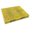 Palette en plastique HDPE en plastique jaune supérieur de palettes de grille d'euro pour le système d'étirage