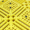 Palettes en plastique jaunes de HDPE de palette légère de grille 120x100x15cm