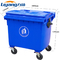 Bleu en plastique mobile de pédale de poubelle de la poubelle de déchets d'OEM grand 240l