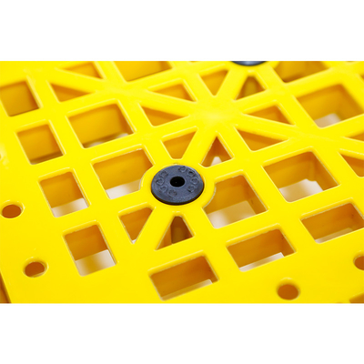 Palette en plastique résistante rouge bleue industrielle 1200X1000 empilable d'euro vert de HDPE